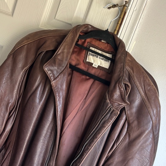 Pierre Cardin Men's Dark Brown Leather Jacket - Picture 1 of 3